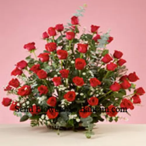 Basket Of 50 Red Roses
