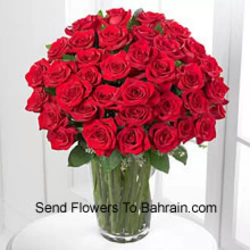 50 Red Roses In A Vase